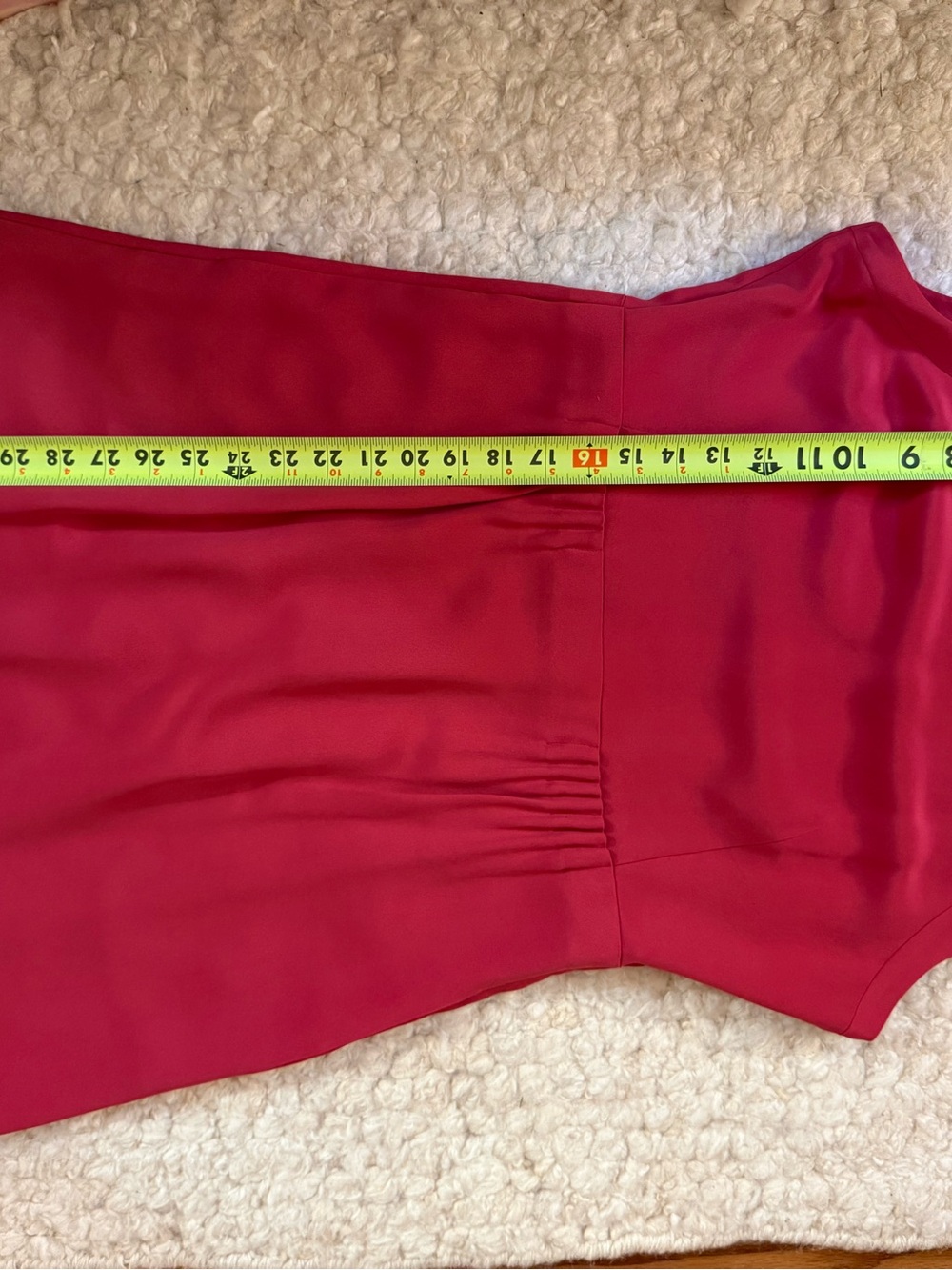 Theory Shyann 100% Silk Dress sleeveless pintuck pleated waist pink red size 10 - Picture 10 of 11